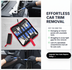 Car Audio Removal Tool , Car Repair Pry Plate tools, 7pcs Auto Trim Removal Tool Kit Skid Plate Stainless Steel Plastic Door Plate Removal for Car Door Clip Panel & Audio Dashboard Dismantle